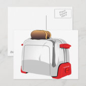 Retro Toaster Briefkaart (Voorkant / Achterkant)