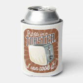 Retro Toaster Cooking Humor Blikjeskoeler (Blikje Voorkant)