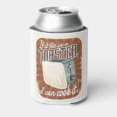 Retro Toaster Cooking Humor Blikjeskoeler (Blikje Achterkant)