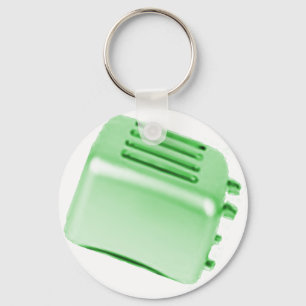 Retro Toaster Design - Groen Sleutelhanger