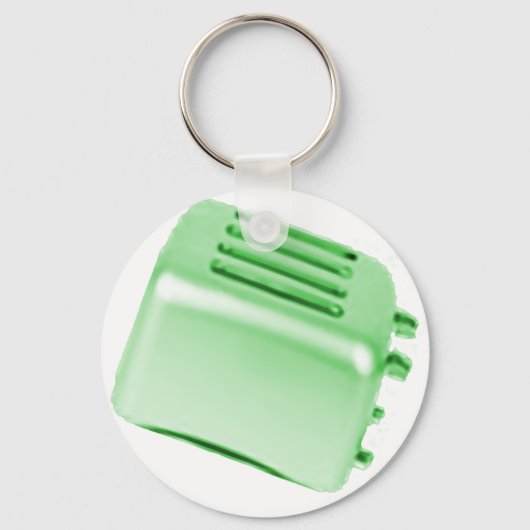 Retro Toaster Design - Groen Sleutelhanger (Voorkant)