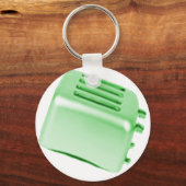 Retro Toaster Design - Groen Sleutelhanger (Voorkant)