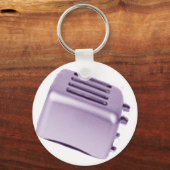 Retro Toaster - Paars Sleutelhanger (Voorkant)