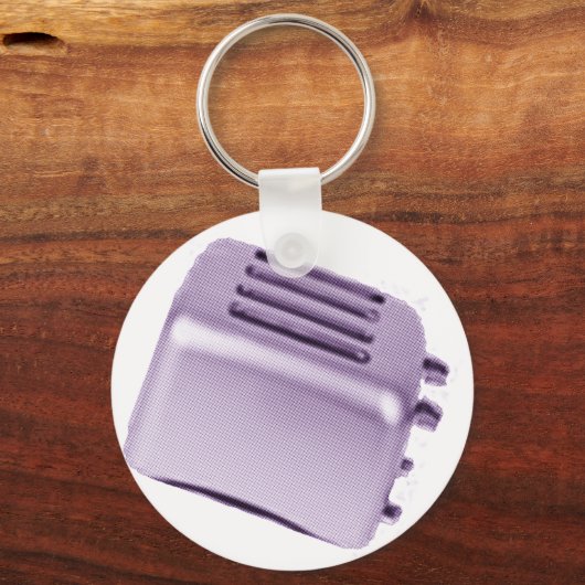 Retro Toaster - Paars Sleutelhanger (Voorkant)