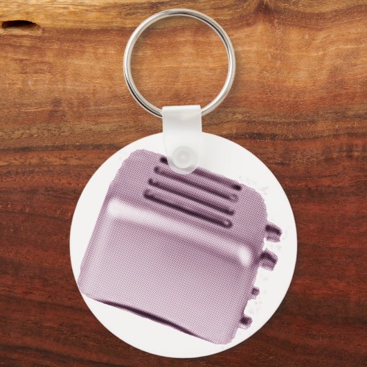 Retro Toaster - Roze Sleutelhanger (Voorkant)