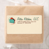 Retro Toaster Verzendlabels Etiket (Insitu)