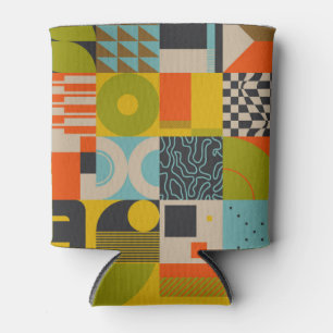 Retro toekomst: abstract pastelkunstwerk. blikjeskoeler