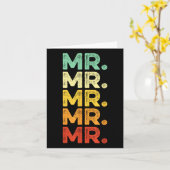 Retro  toekomst Mr Groom Fiancé Verloving BA Kaart (Gele Bloem)