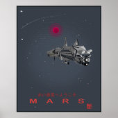Retro Toekomst Welkom op Mars Poster (Voorkant)