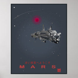 Retro Toekomst Welkom op Mars Poster