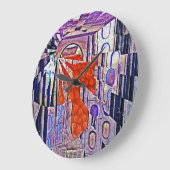 Retro Toekomstige Art. van morgen van de Manier Grote Klok (Hoek)