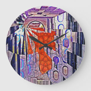 Retro Toekomstige Art. van morgen van de Manier Grote Klok