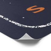 Retro toekomstige bestemming Saturn Poster (Hoek)