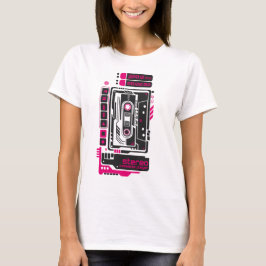 retro toekomstige cassettespeler t-shirt