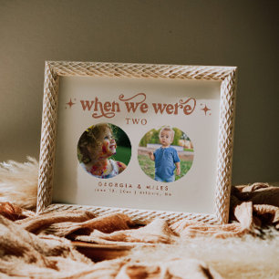 Retro toen we waren leeftijd Baby foto tabel numme