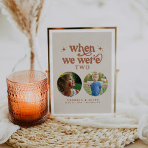 Retro toen we waren leeftijd Baby foto tabel numme