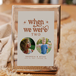 Retro toen we waren leeftijd Baby foto tabel numme