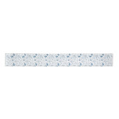 Retro Toile Patroon Cat Catnip Wit Blauw Satijnen Lint (Voorkant)
