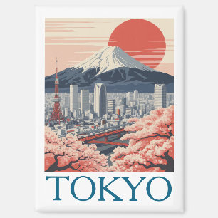 Retro Tokio Japan Vintage Reizen Magneet