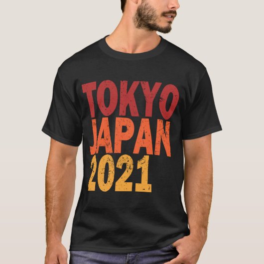 Retro Tokyo Japan 2021 T-shirt (Voorkant)