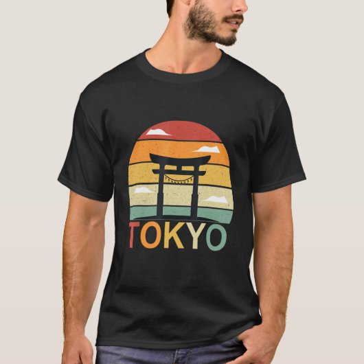 Retro Tokyo Japan T-shirt (Voorkant)