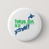 Retro Tokyo Ronde Button 5,7 Cm (Voorkant)