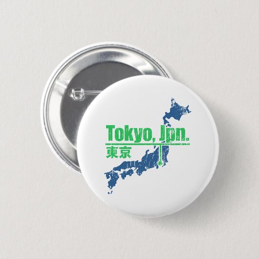 Retro Tokyo Ronde Button 5,7 Cm (Voorkant /achterkant)
