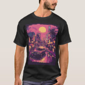 Retro Tokyo Sunset T-shirt (Voorkant)