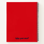  retro tomaat gepersonaliseerd kookreceptenboek notitieboek (Achterkant)