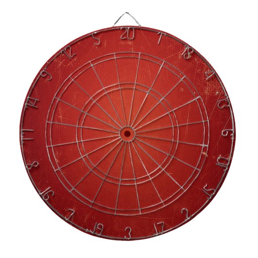 Retro  Tomato Red Pattern. Mode Kleur Dartbord (Voorkant)