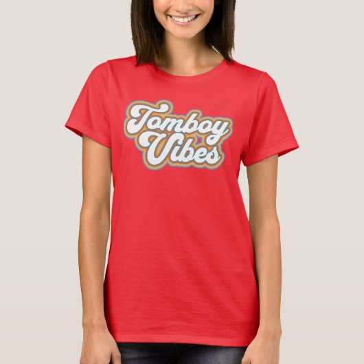 Retro Tomboy Vibes Girl T-shirt (Voorkant)