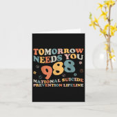 Retro Tomorrow heeft zelfmoordpreventie nodig Kaart (Gele Bloem)