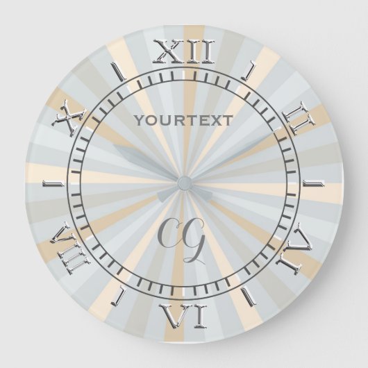 Retro Tones Harmony Classic Spinning Wheel Dial Grote Klok (Voorkant)