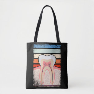 Retro Tooth Medicinal Assistant Tote Bag