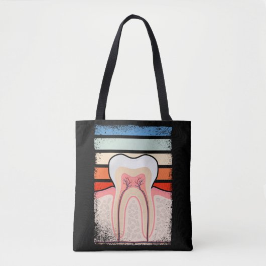 Retro Tooth Medicinal Assistant Tote Bag (Voorkant)