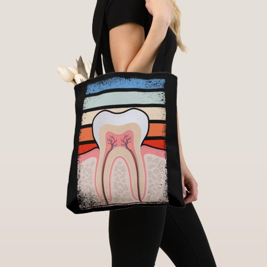 Retro Tooth Medicinal Assistant Tote Bag (Dichtbij)