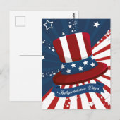 Retro Tophat Onafhankelijkheidsdag Briefkaart (Voorkant / Achterkant)
