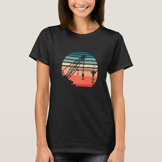 Retro Torenkraan Operator constructie SI T-shirt (Voorkant)