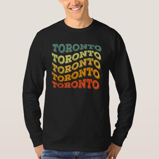 Retro Toronto Canada reiziger T-shirt (Voorkant)
