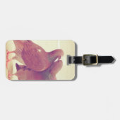 Retro Tortelduifjes Kissende Pigeon Bagagelabel (Voorkant horizontaal)