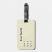 Retro Tortelduifjes Kissende Pigeon Bagagelabel (Achterkant verticaal)