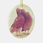 Retro Tortelduifjes Kissende Pigeon Keramisch Ornament (Rechts)
