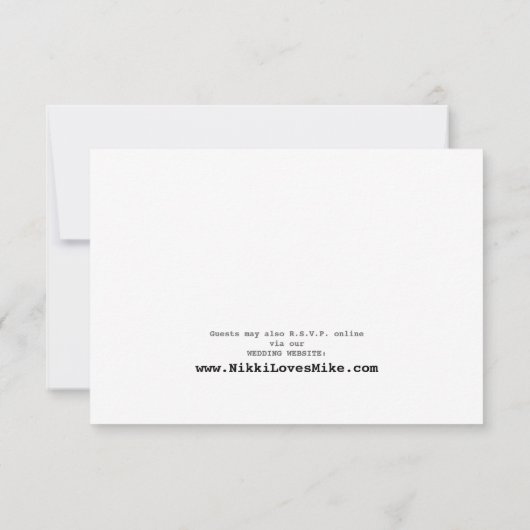 Retro Tortelduifjes-reactiekaart RSVP Kaartje (Achterkant)