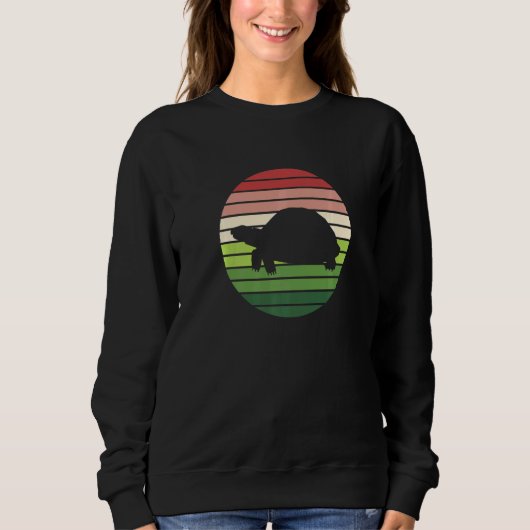 Retro Tortoise Turtle Ocean Animal Love Se Trui (Voorkant)