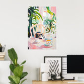 Retro Tortoiseshell Poster, Tortoiseshell Oil Poster (Thuiskantoor)