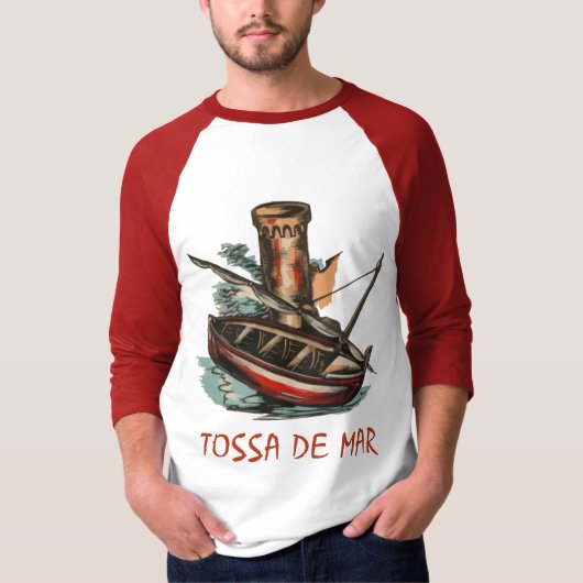 Retro Tossa de Mar (Catalonië) T-shirt (Voorkant)