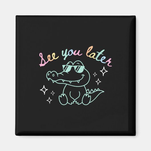 Retro Tot ziens op de laatste dag van School Allig Magneet (Voorkant)