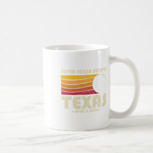Retro Totale Zonsverduistering 2024 Texas USA Tota Koffiemok