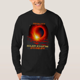 Retro Totale Zonsverduistering 2024 Totaliteit T-shirt