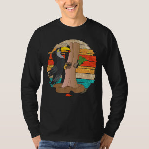 Retro Toucan Exotische Vogel Dier Tropische Toucan T-shirt